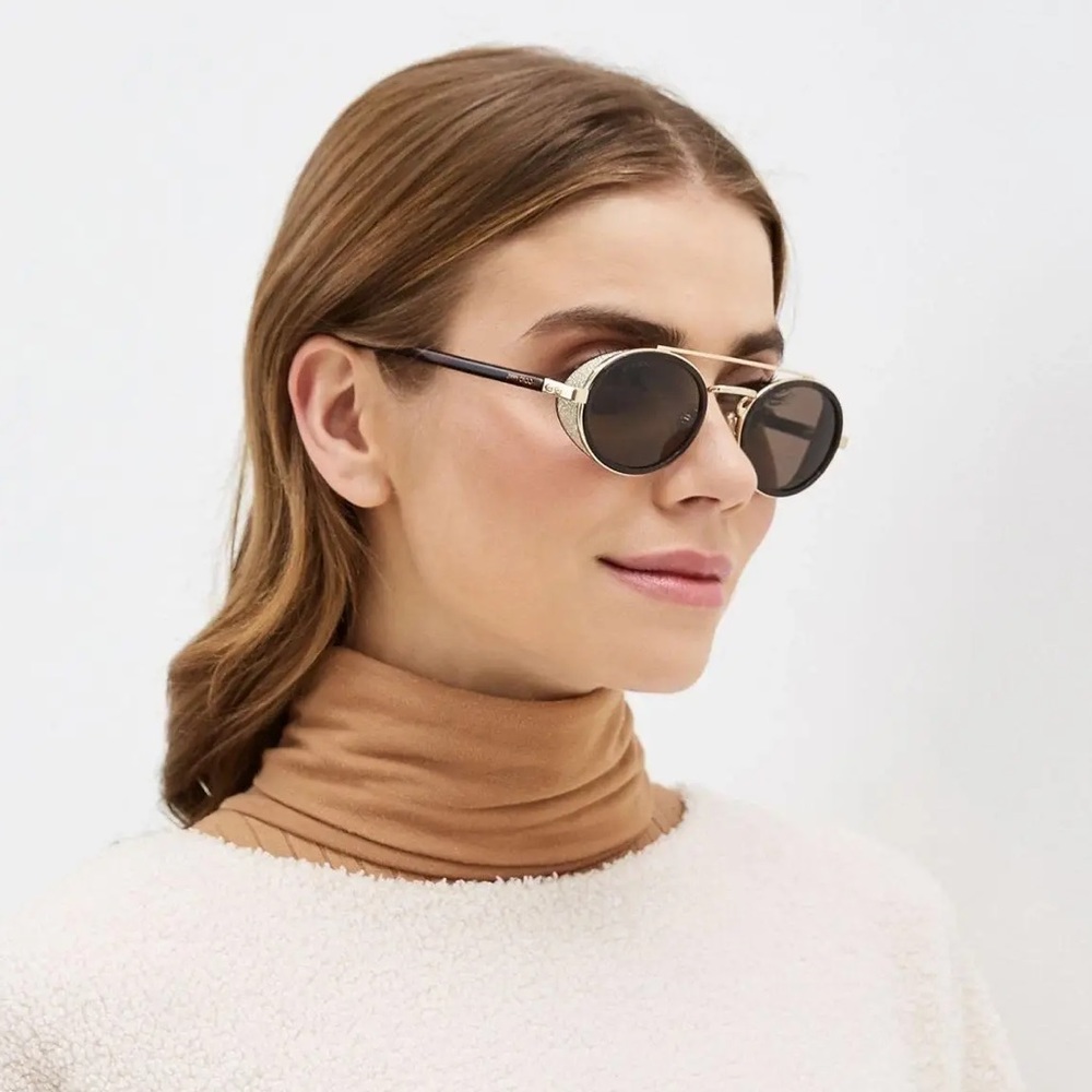 NEW JIMMY CHOO TONIE/S FG4 BROWN GOLD SUNGLASSES JIMMY CHOO - Picture 6 of 13